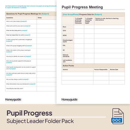 Subject Leader Folder Pack