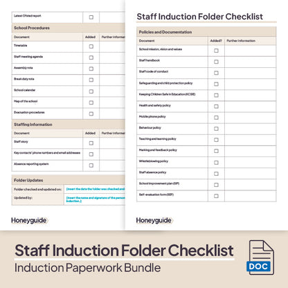 Induction Paperwork Bundle