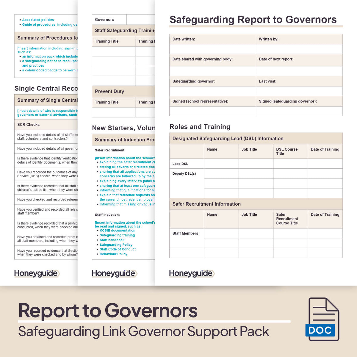 Safeguarding Link Governor Support Pack | Honeyguide SLS – Honeyguide ...