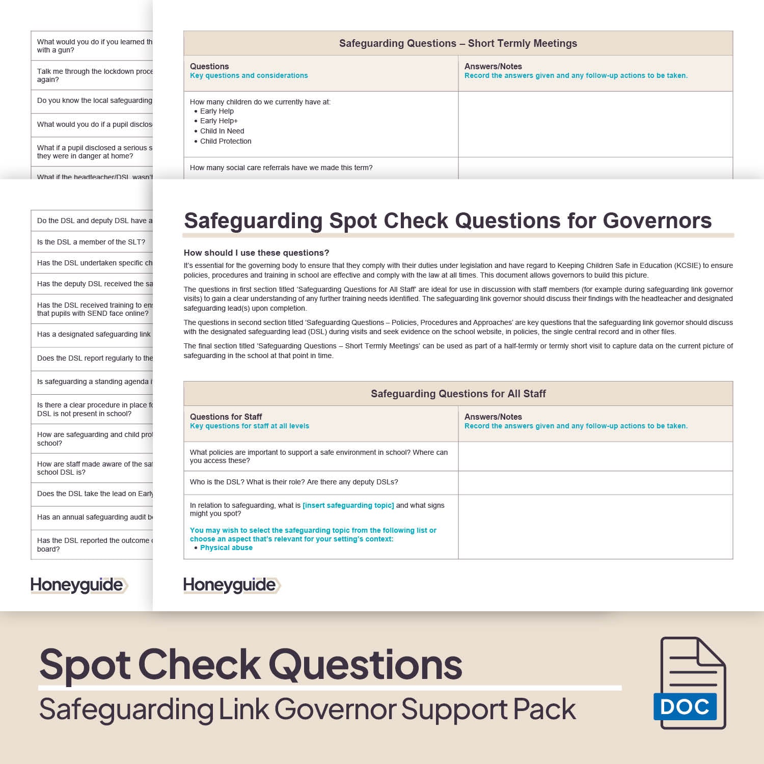 Annual Safeguarding Report to Governors Template | Honeyguide SLS ...