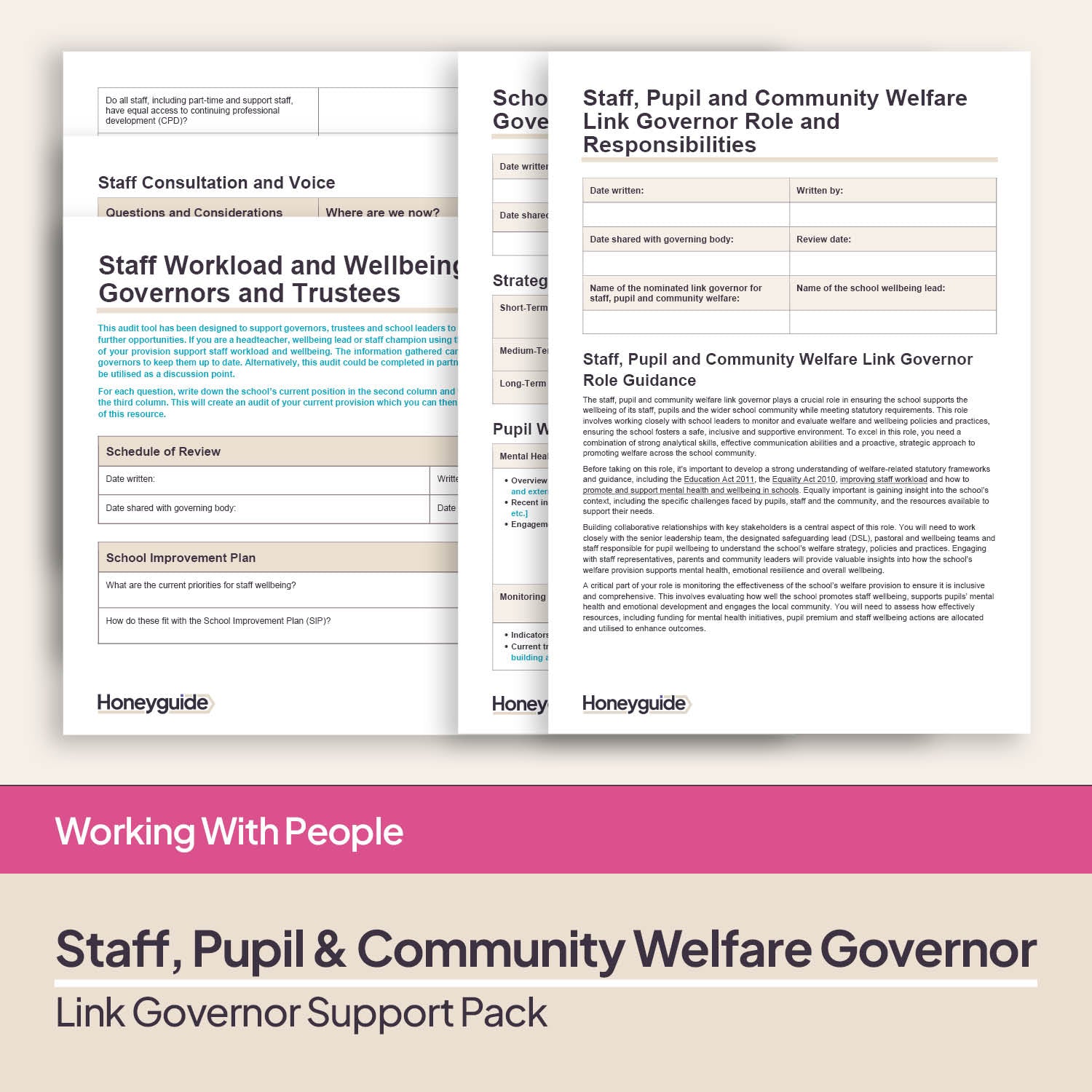 Link Governor Roles Staff, Pupil and Community Welfare Link Governor Support Pack ...