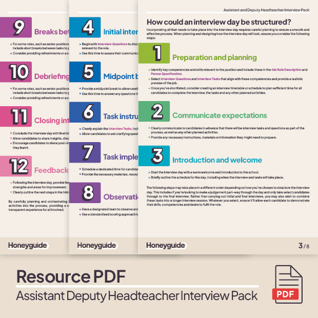 Assistant and Deputy Headteacher Interview Pack