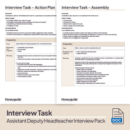Assistant and Deputy Headteacher Interview Pack