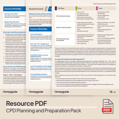 CPD Planning and Preparation Pack