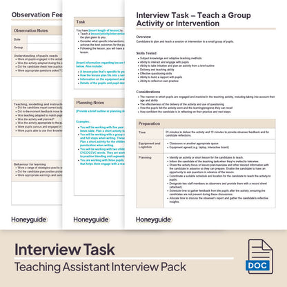 Teaching Assistant Interview Pack