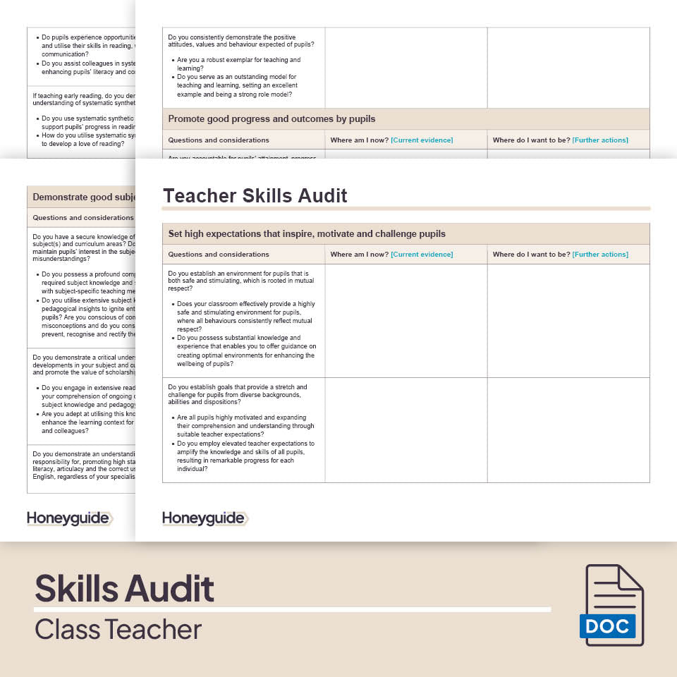 Teacher Skills Audit Pack