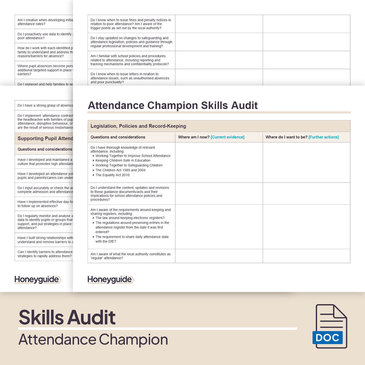 Attendance Champion Skills Audit Pack | Honeyguide SLS – Honeyguide ...