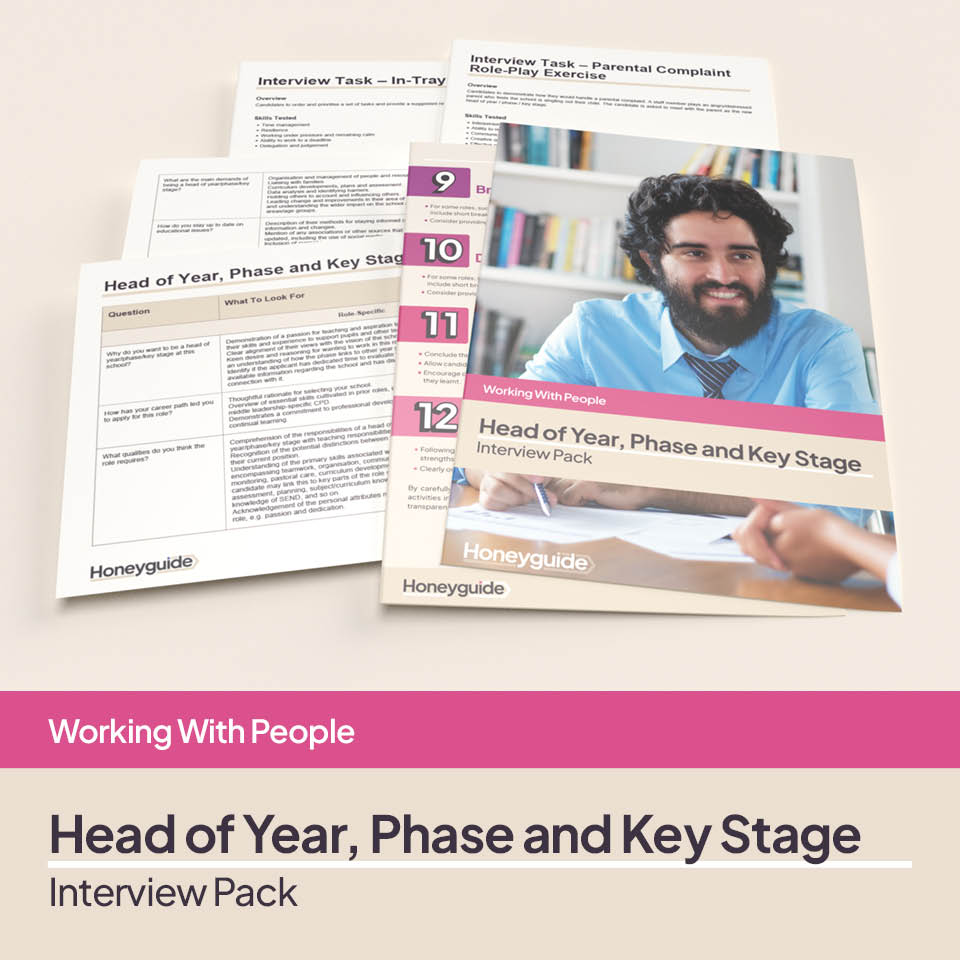 Head of Year, Phase and Key Stage Interview Pack