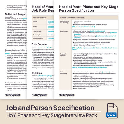 Head of Year, Phase and Key Stage Interview Pack