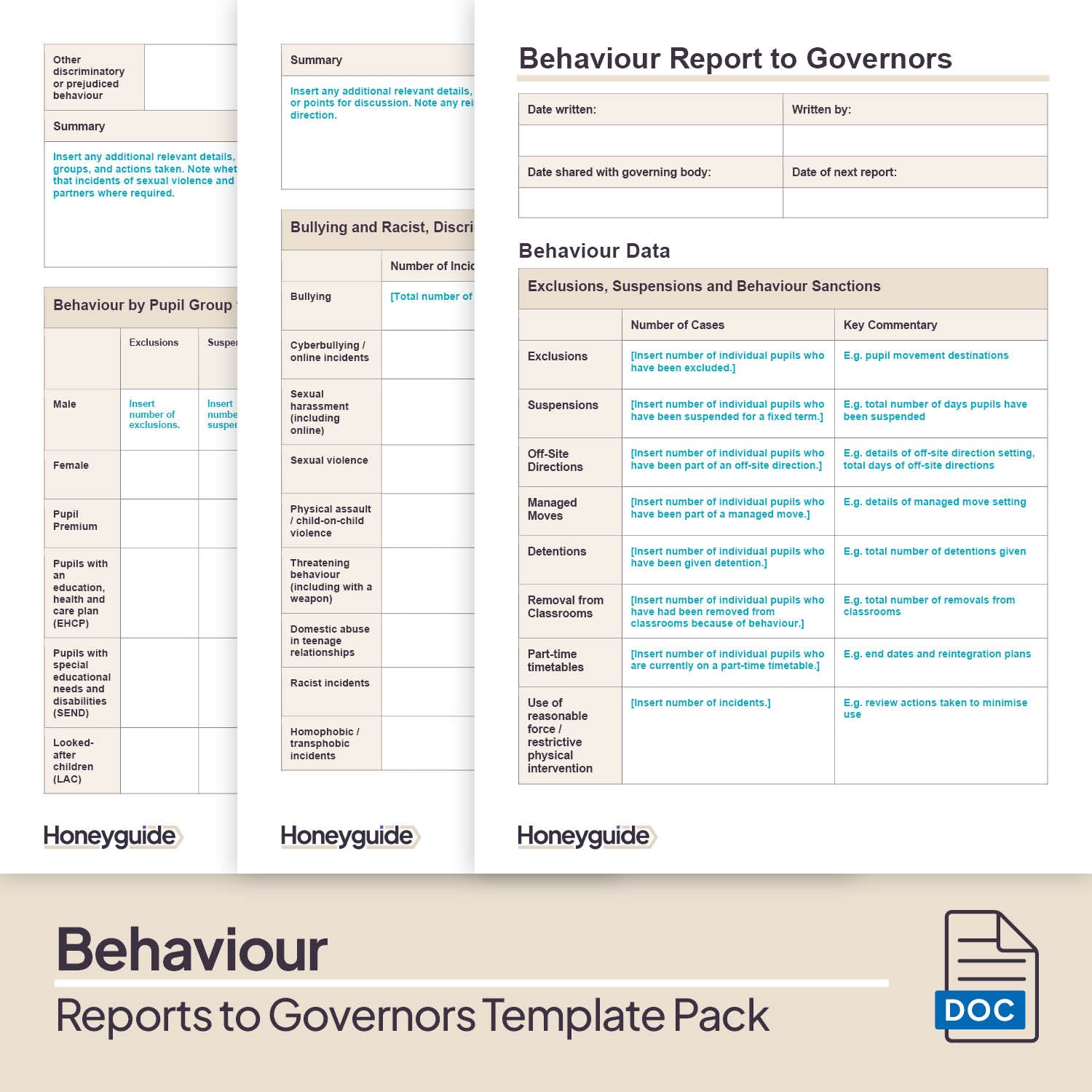 Reports to Governors Template Bundle | Honeyguide SLS – Honeyguide ...