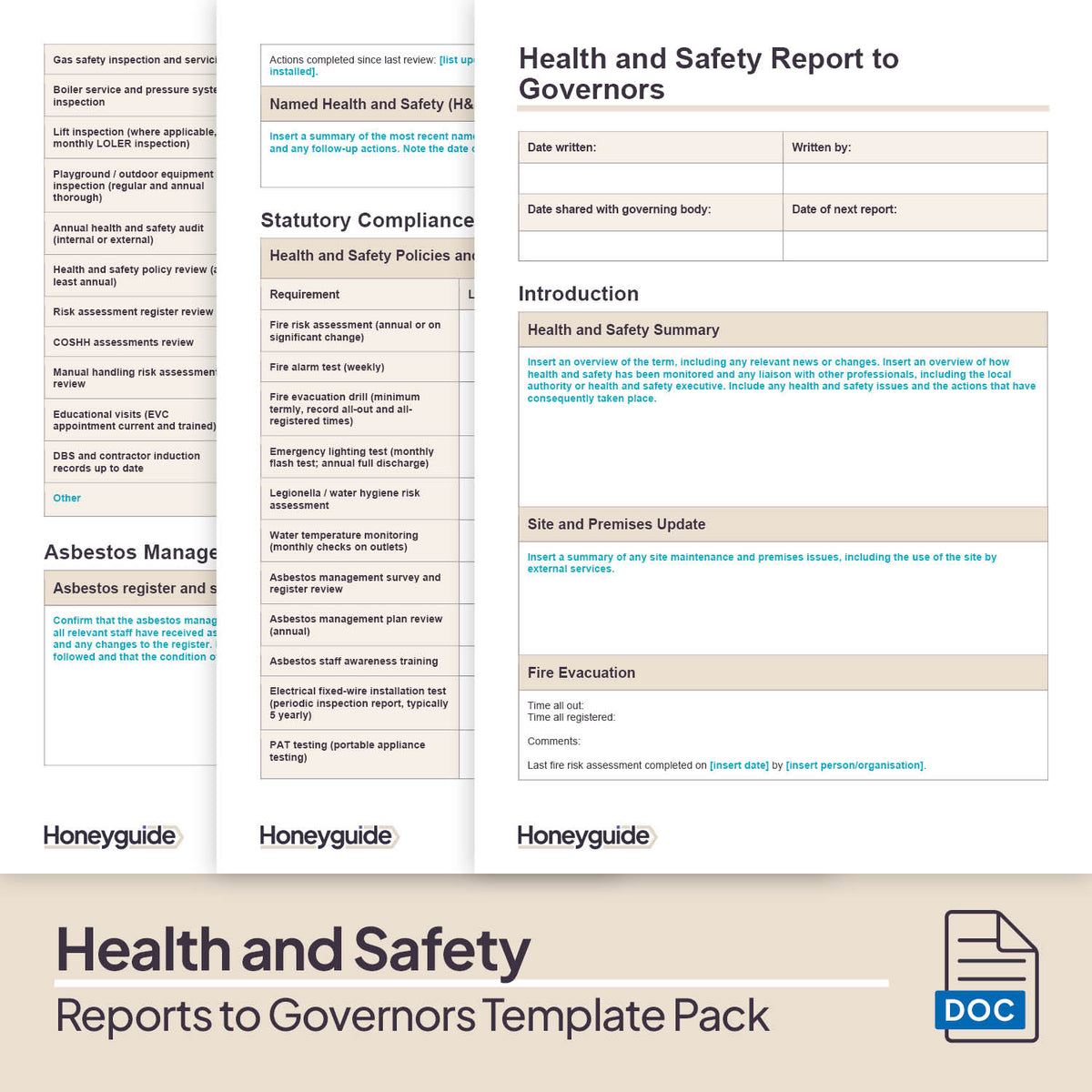 Reports to Governors Template Bundle | Honeyguide SLS – Honeyguide ...