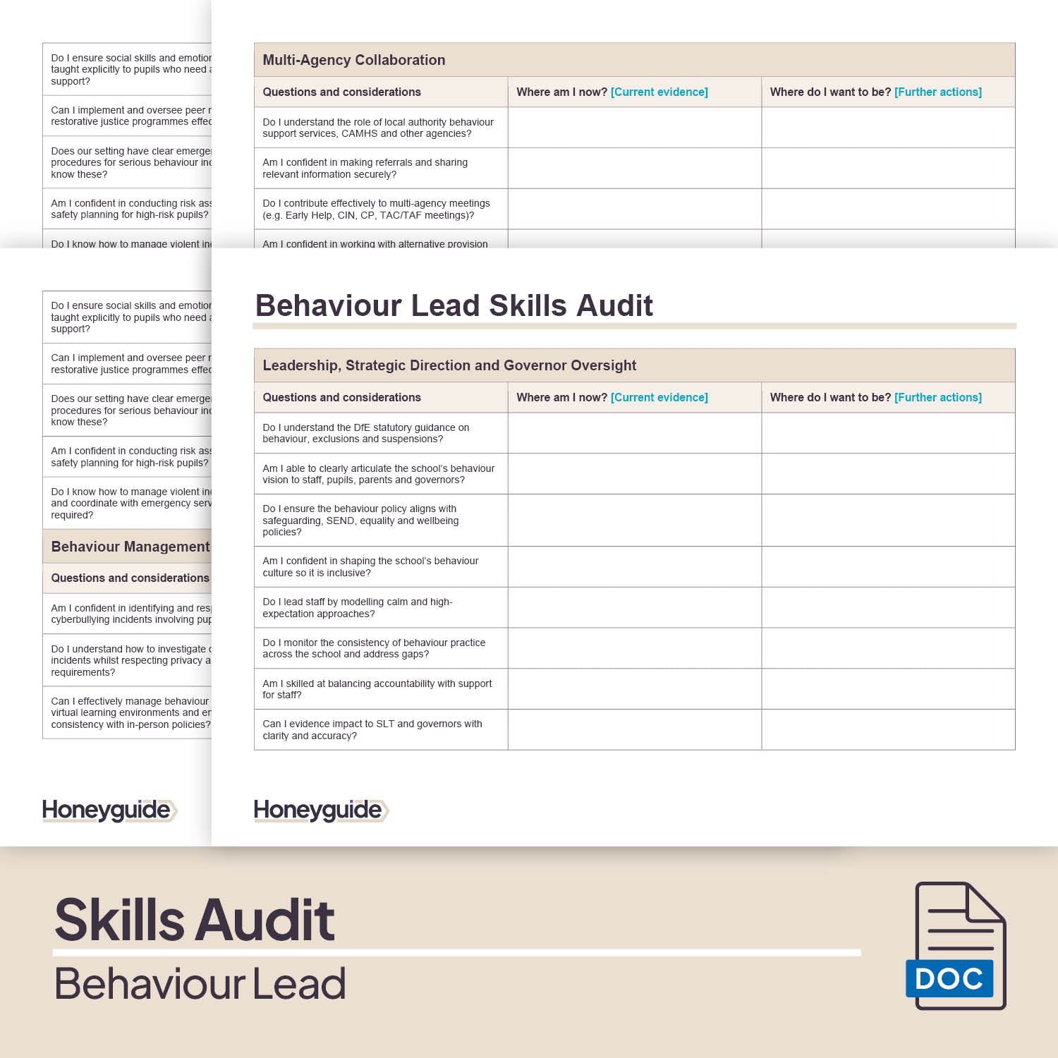 Behaviour Lead Skills Audit Pack