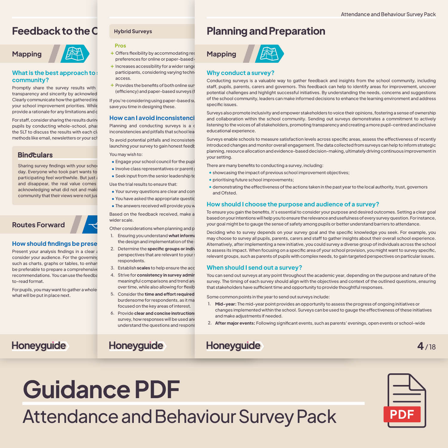 Attendance and Behaviour Survey Pack