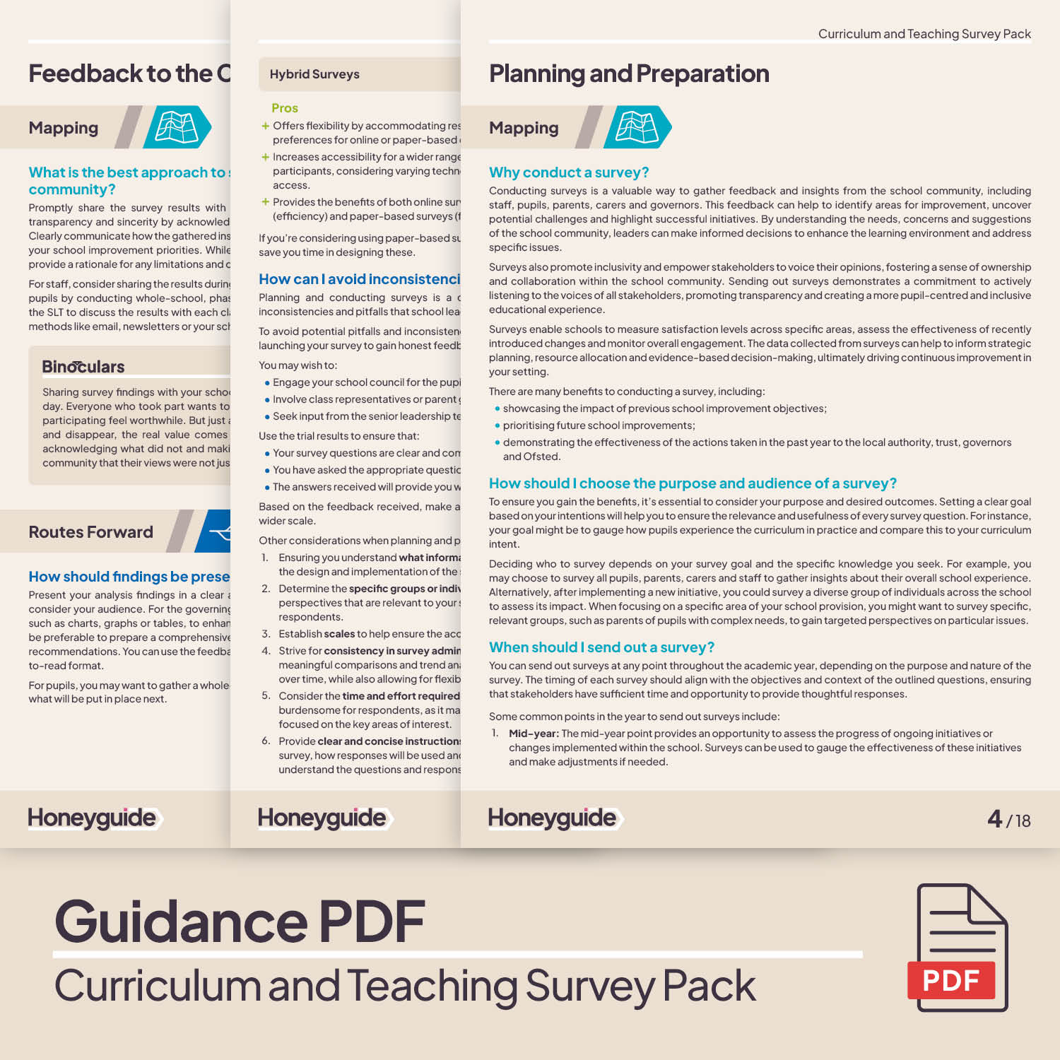 Curriculum and Teaching Survey Pack
