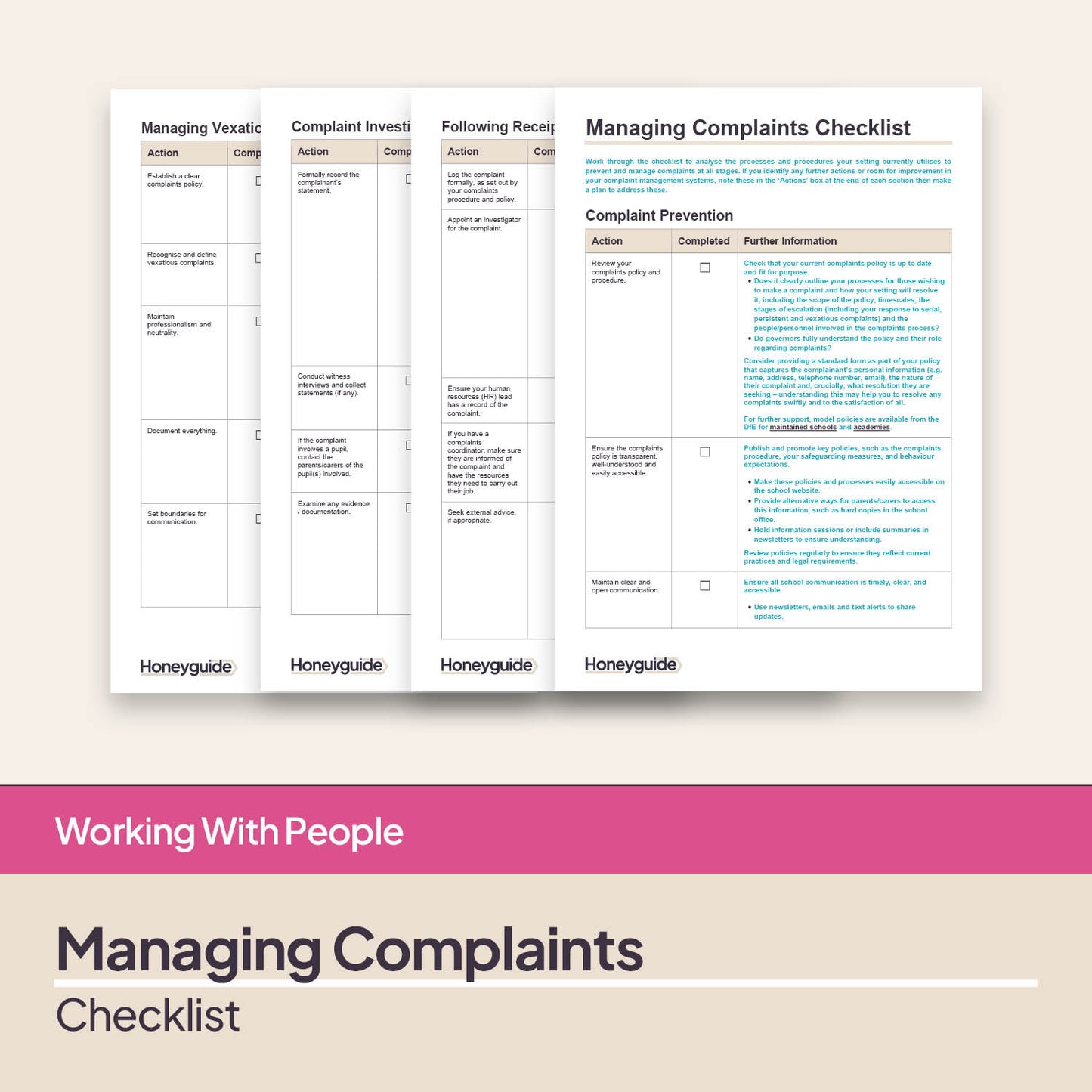 Managing Complaints Checklist