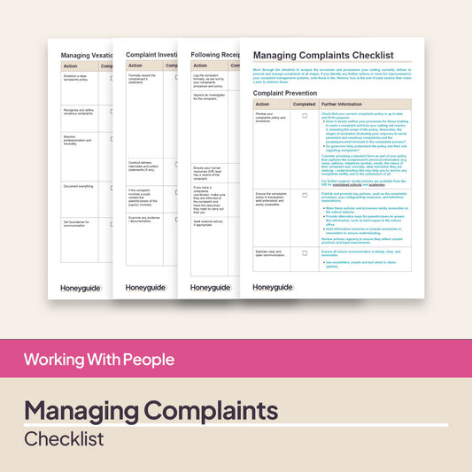 Managing Complaints Checklist