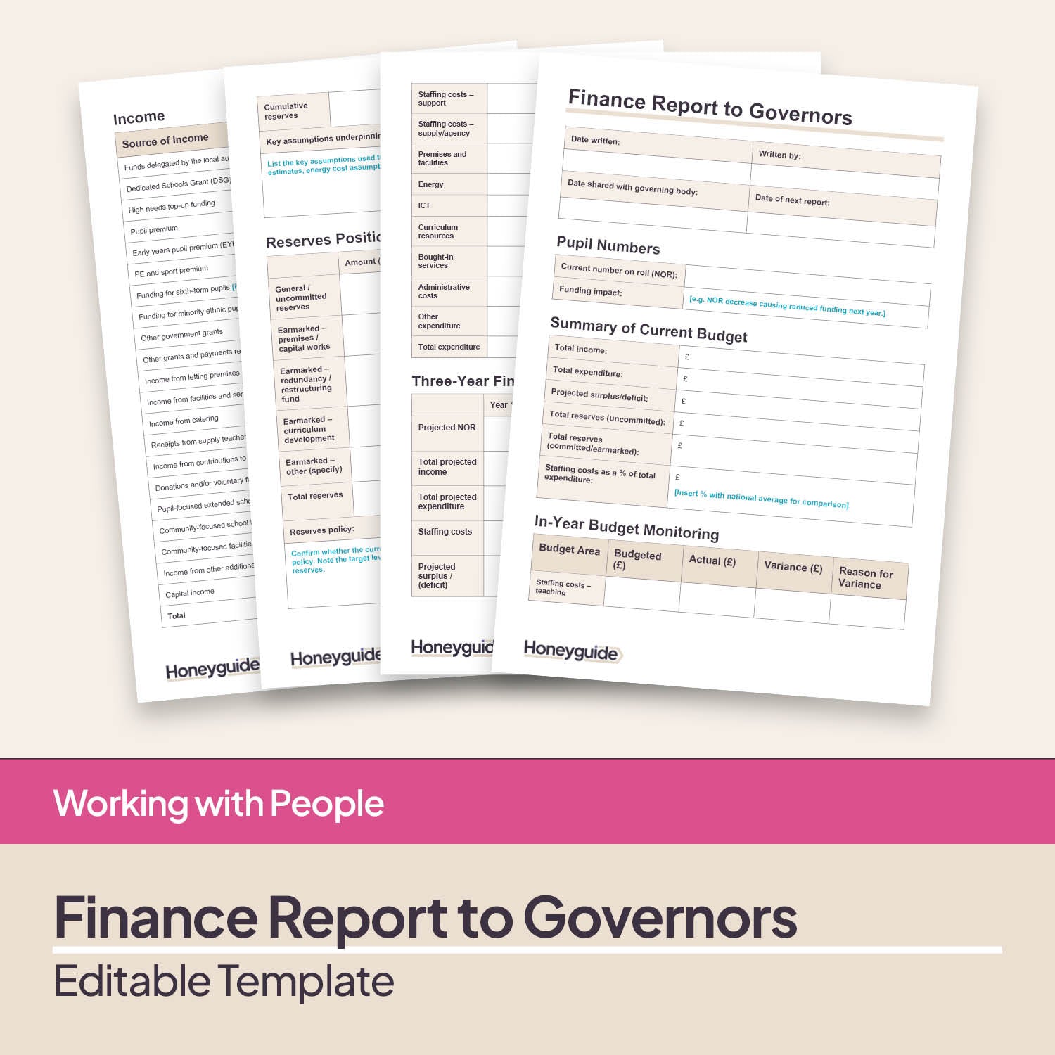 Finance Report to Governors Template