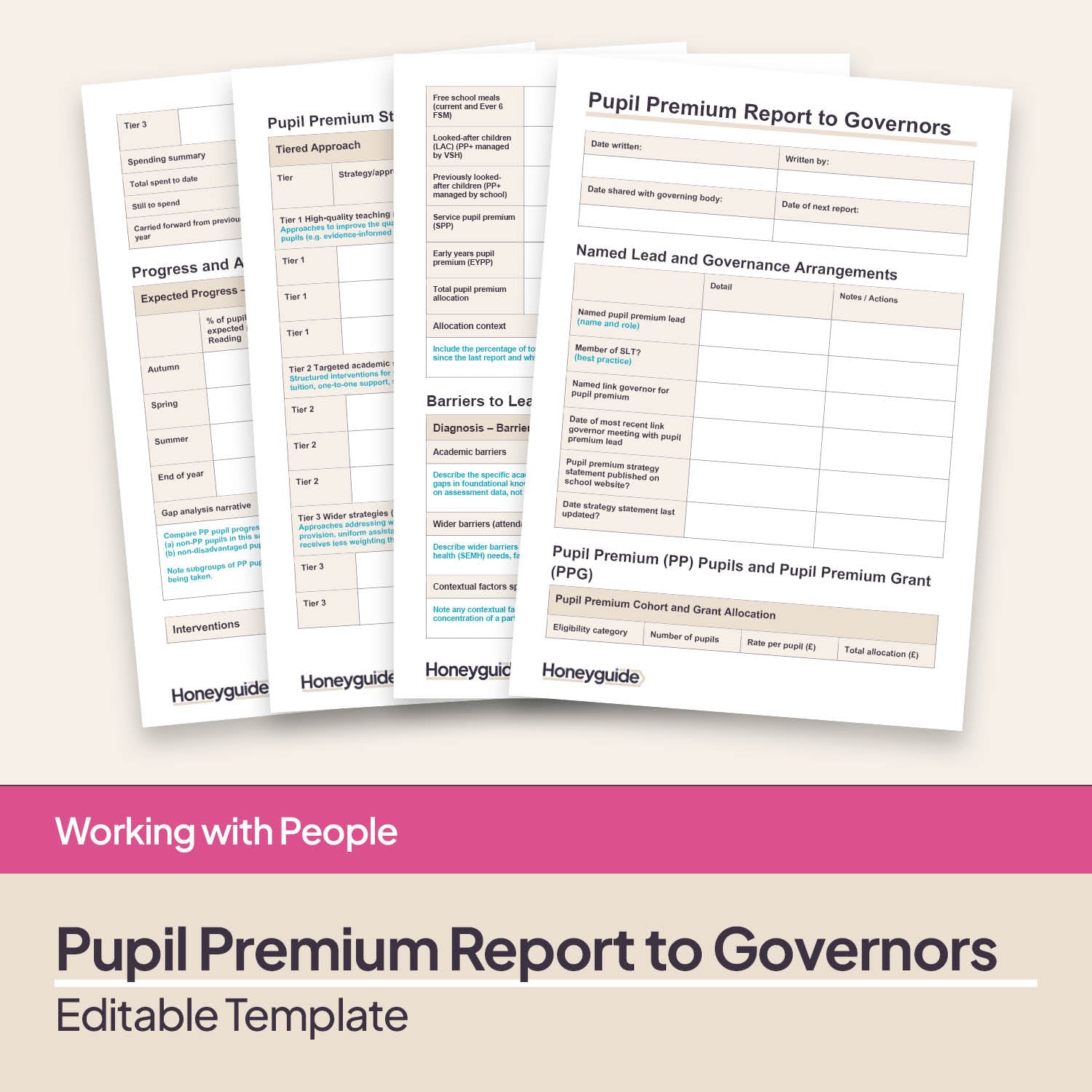 Pupil Premium Report to Governors Template | Editable Word Document ...