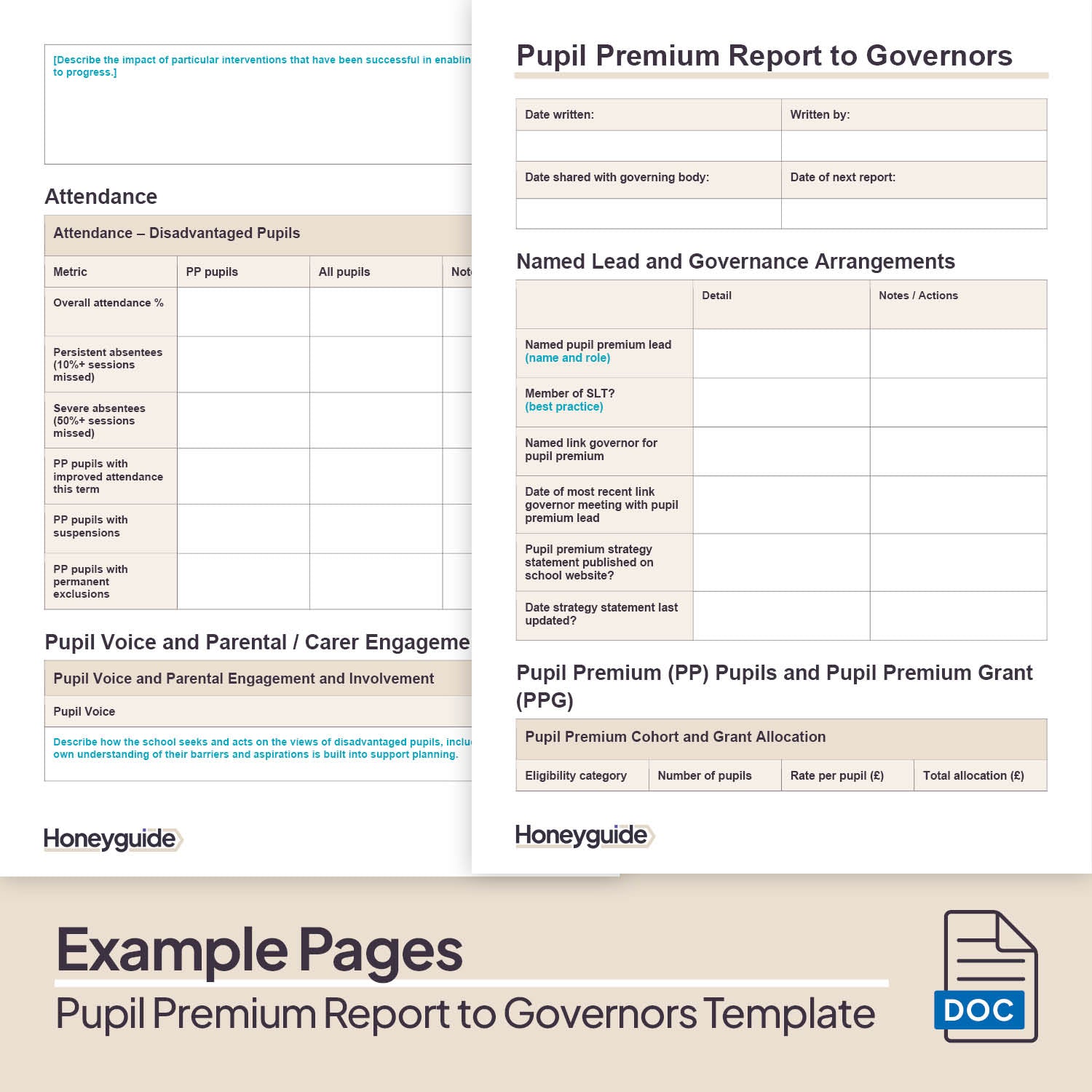 Pupil Premium Report to Governors Template