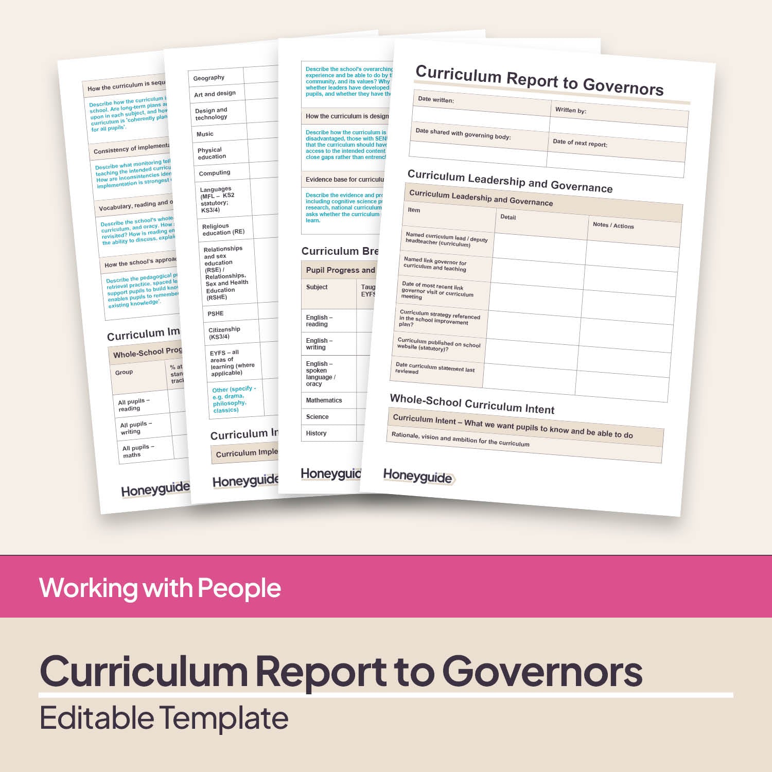 Curriculum Report to Governors Template